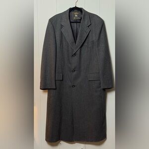 Vintage Hart Schaffner Marx Men’s Pure Virgin Wool Overcoat Approximate Size 46